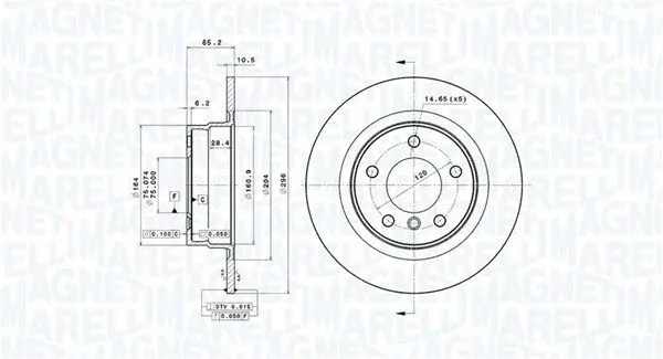 Handler.Part Brake disc Magneti Marelli 360406089301 1