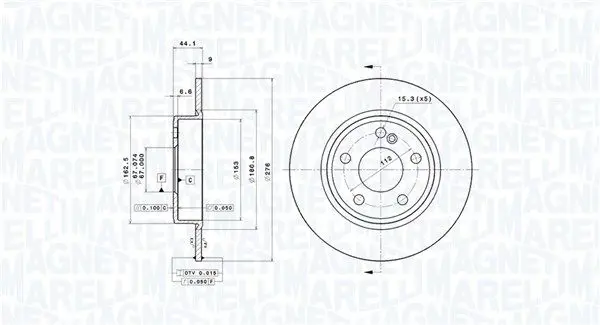 Handler.Part Brake disc Magneti Marelli 360406112201 1