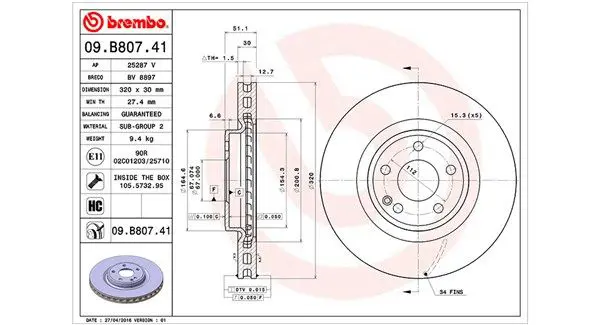 Handler.Part Brake disc Magneti Marelli 360406113801 1