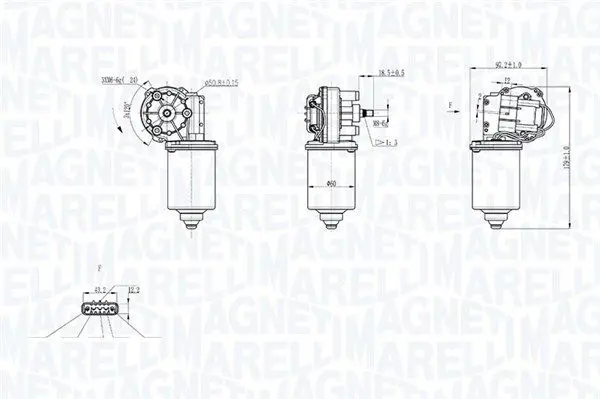 Handler.Part Wiper motor Magneti Marelli 064300415010 2