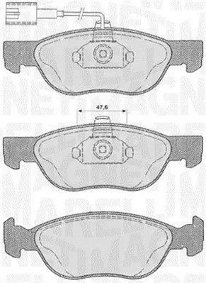 Handler.Part Brake pad set, disc brake Magneti Marelli 363916060102 1