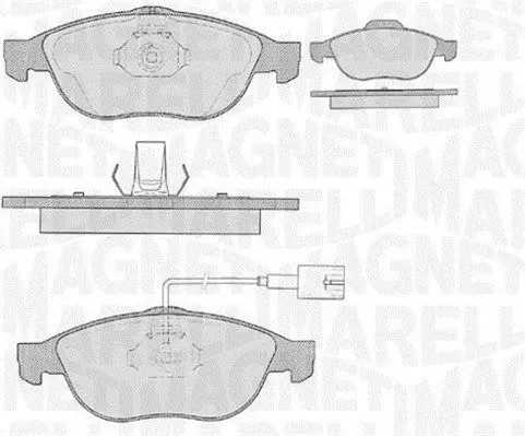 Handler.Part Brake pad set, disc brake Magneti Marelli 363916060108 1