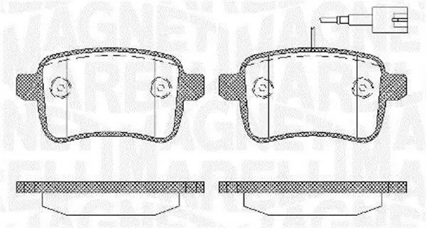 Handler.Part Brake pad set, disc brake Magneti Marelli 363916060129 1