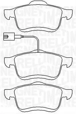 Handler.Part Brake pad set, disc brake Magneti Marelli 363916060288 1