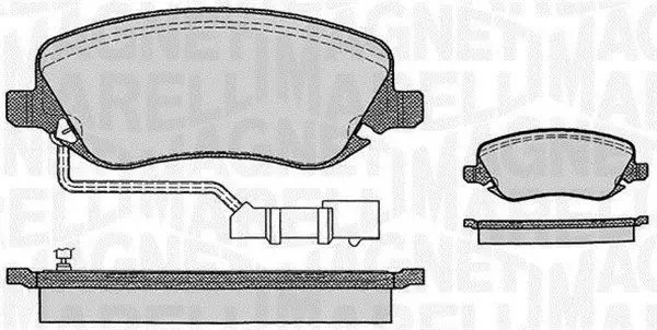 Handler.Part Brake pad set, disc brake Magneti Marelli 363916060289 1