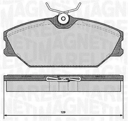 Handler.Part Brake pad set, disc brake Magneti Marelli 363916060377 1