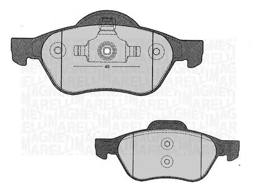 Handler.Part Brake pad set, disc brake Magneti Marelli 363916060381 1