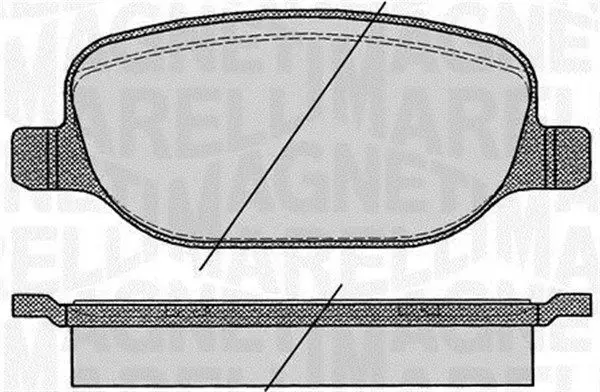 Handler.Part Brake pad set, disc brake Magneti Marelli 363916060425 1