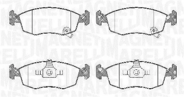 Handler.Part Brake pad set, disc brake Magneti Marelli 363916060428 1