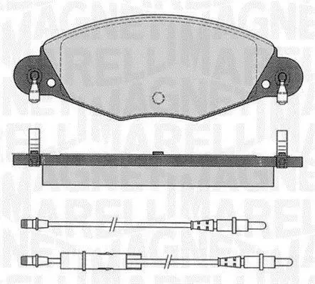 Handler.Part Brake pad set, disc brake Magneti Marelli 363916060564 1