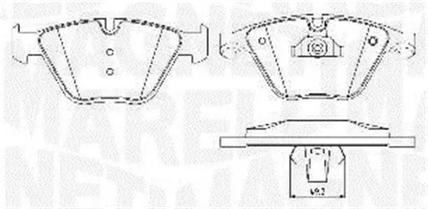 Handler.Part Brake pad set, disc brake Magneti Marelli 363916060582 1