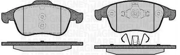 Handler.Part Brake pad set, disc brake Magneti Marelli 363916060670 1