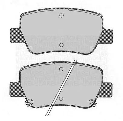 Handler.Part Brake pad set, disc brake Magneti Marelli 363916060686 1