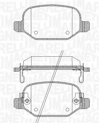 Handler.Part Brake pad set, disc brake Magneti Marelli 363916060688 1