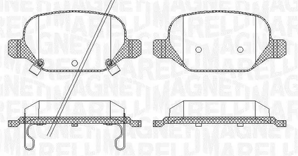 Handler.Part Brake pad set, disc brake Magneti Marelli 363916060689 1