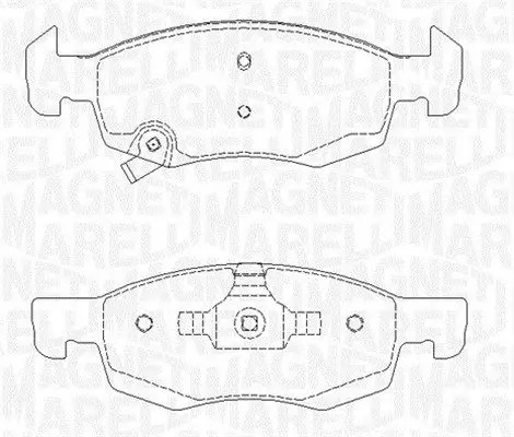 Handler.Part Brake pad set, disc brake Magneti Marelli 363916060813 1