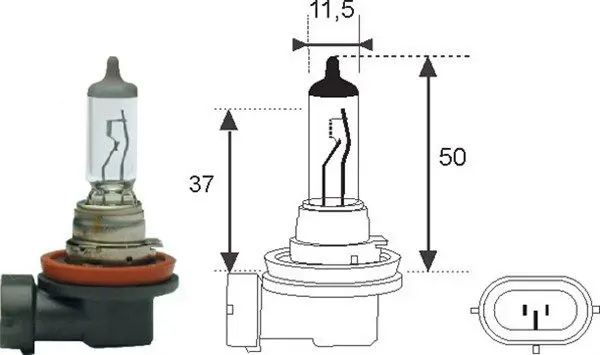 Handler.Part Bulb, headlight Magneti Marelli 002549100000 1