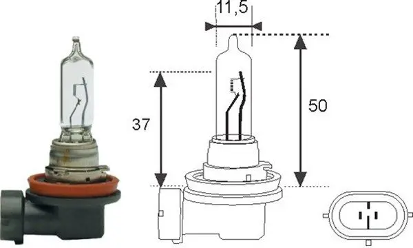 Handler.Part Bulb, headlight Magneti Marelli 002548100000 1