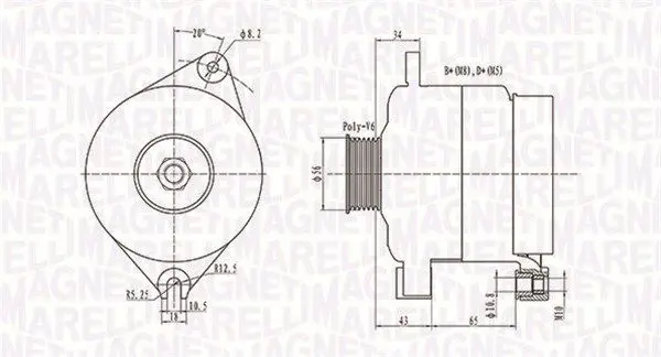 Handler.Part Alternator Magneti Marelli 063731086010 1