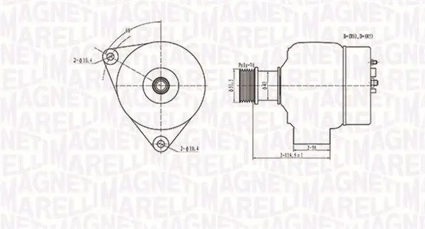 Handler.Part Alternator Magneti Marelli 063731138010 1