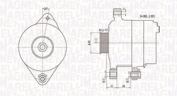 Handler.Part Alternator Magneti Marelli 063731258010 1