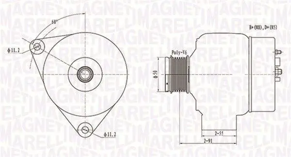 Handler.Part Alternator Magneti Marelli 063731300010 1