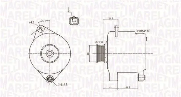 Handler.Part Alternator Magneti Marelli 063731444010 1