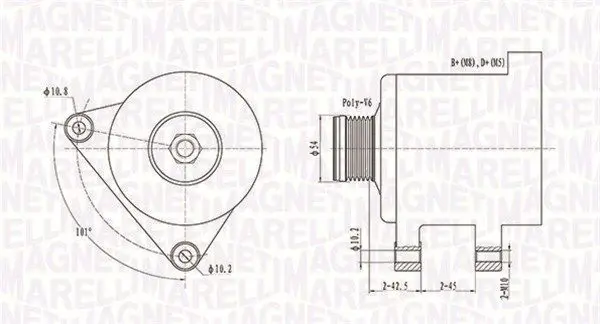 Handler.Part Alternator Magneti Marelli 063731553010 1