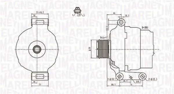 Handler.Part Alternator Magneti Marelli 063731639010 1