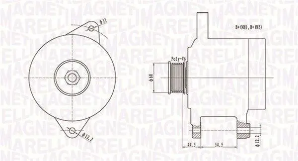 Handler.Part Alternator Magneti Marelli 063731696010 1