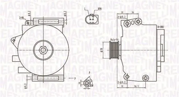 Handler.Part Alternator Magneti Marelli 063731701010 1