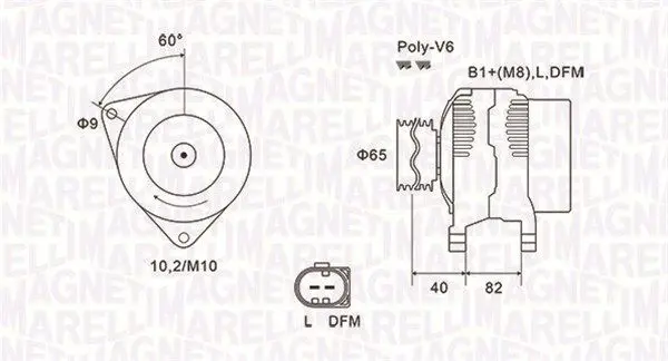 Handler.Part Alternator Magneti Marelli 063731746010 1