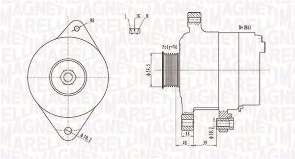 Handler.Part Alternator Magneti Marelli 063731809010 1