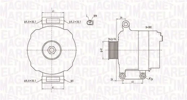 Handler.Part Alternator Magneti Marelli 063731867010 1