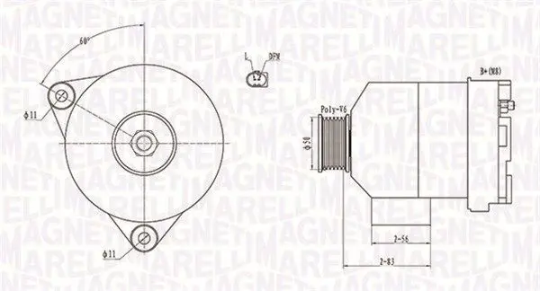 Handler.Part Alternator Magneti Marelli 063731872010 1