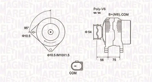 Handler.Part Alternator Magneti Marelli 063731904010 1