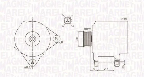 Handler.Part Alternator Magneti Marelli 063731907010 1