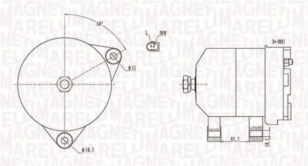 Handler.Part Alternator Magneti Marelli 063731915010 1