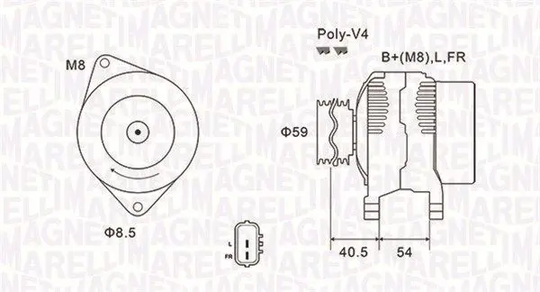 Handler.Part Alternator Magneti Marelli 063731927010 1