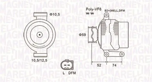 Handler.Part Alternator Magneti Marelli 063731928010 1