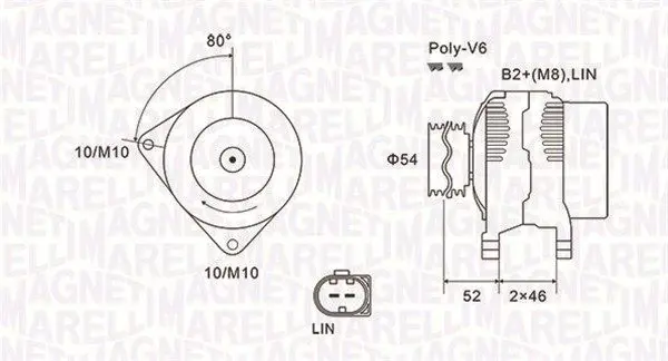 Handler.Part Alternator Magneti Marelli 063731970010 1