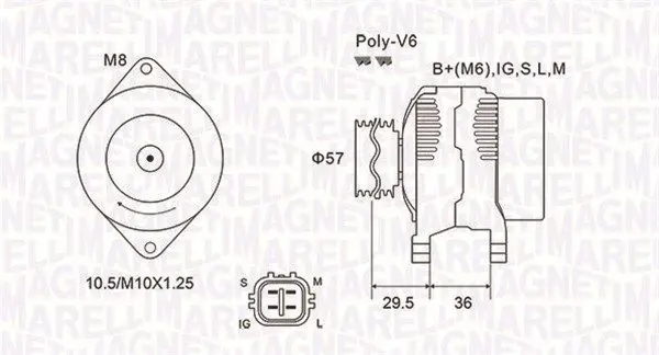 Handler.Part Alternator Magneti Marelli 063732102010 1