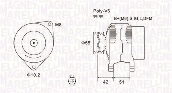 Handler.Part Alternator Magneti Marelli 063732126010 1