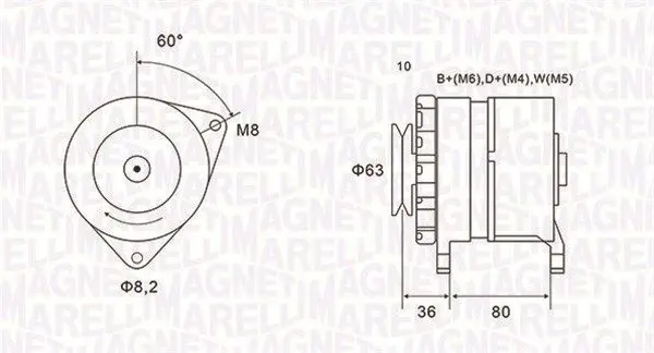 Handler.Part Alternator Magneti Marelli 063735060010 1