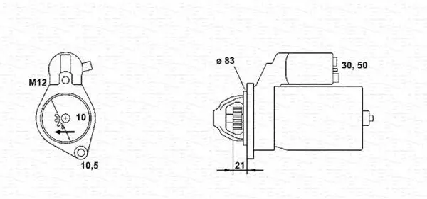 Handler.Part Starter Magneti Marelli 943253106010 1