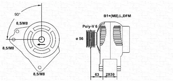 Handler.Part Alternator Magneti Marelli 063533489010 1