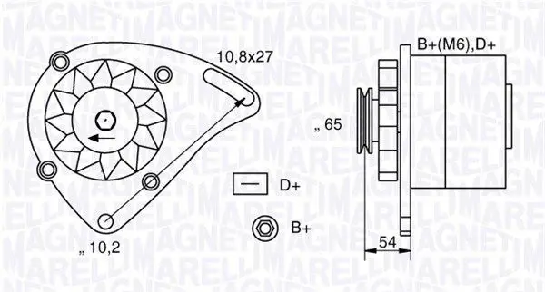 Handler.Part Alternator Magneti Marelli 063341454010 1