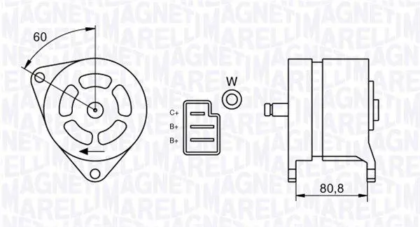 Handler.Part Alternator Magneti Marelli 063324199010 1