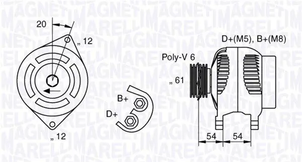 Handler.Part Alternator Magneti Marelli 063321819010 1