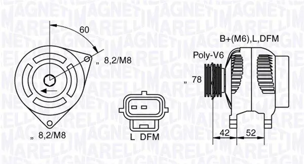 Handler.Part Alternator Magneti Marelli 063341711010 1